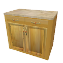 Wood lower cabinet by Pencilart