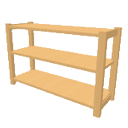 Pinewood rack low height by Dingenskirchen Pinewood rack low height by Dingenskirchen